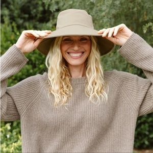 Cotton canvas sun hat khaki jenni kayne